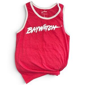 Baywatch Malibu Beach Patrol Red Tank Top Small S 90s TV Prop Aesthetic